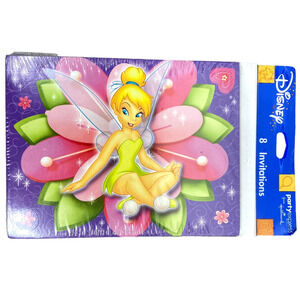 Hallmark Disney Tinkerbell Party Invitations 8 New/Sealed USA VTG Purple Pink